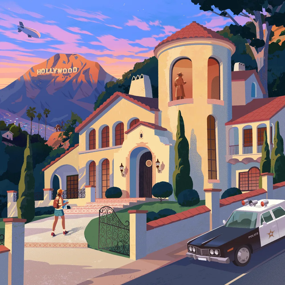 A Hollywood Hills Villa at sunset
